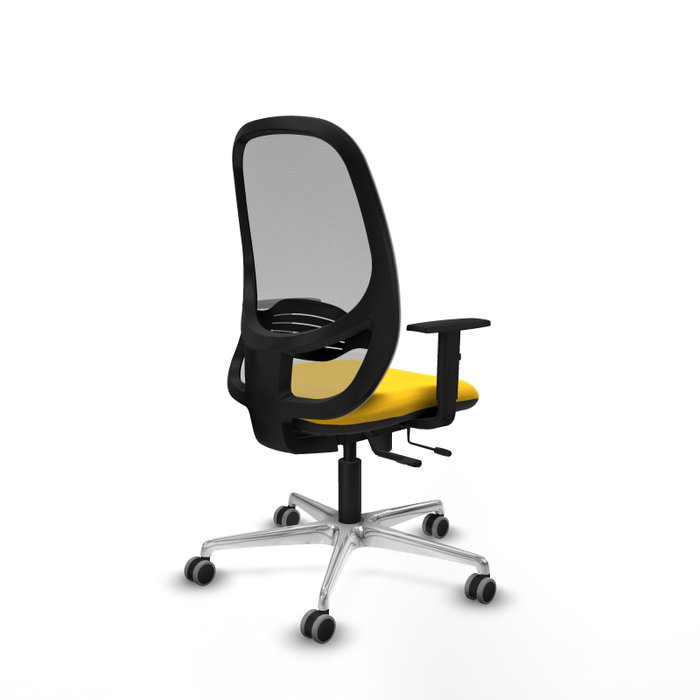 PIQUERAS Y CRESPO Silla de oficina Cilanco con mecanismo Sincro/Traslack Amarillo y Gris PIQUERAS Y CRESPO Silla de oficina Cilanco con mecanismo Sincro/Traslack Amarillo y Gris