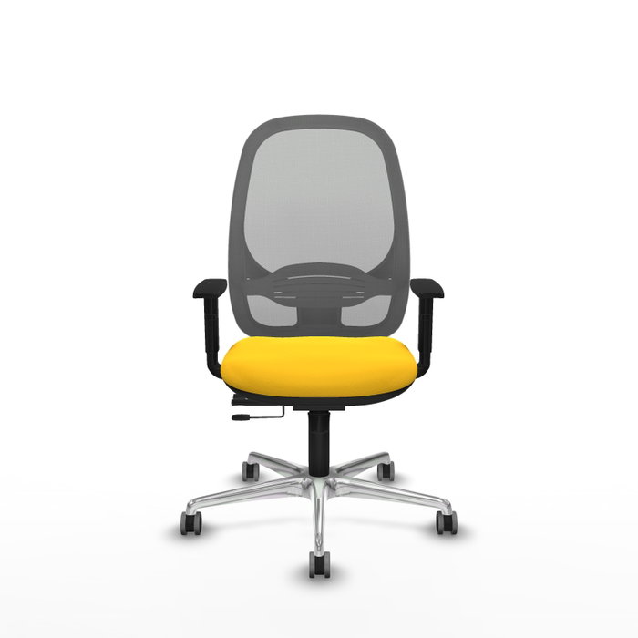 PIQUERAS Y CRESPO Silla de oficina Cilanco con mecanismo Sincro/Traslack Amarillo y Gris PIQUERAS Y CRESPO Silla de oficina Cilanco con mecanismo Sincro/Traslack Amarillo y Gris
