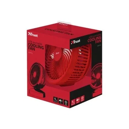 VENTILADOR USB TRUST VENTU RED - 7 ASPAS - ALIMENTACIÓN USB - ASA DE TRANSPORTE - INTERRUPTOR ON/OFF