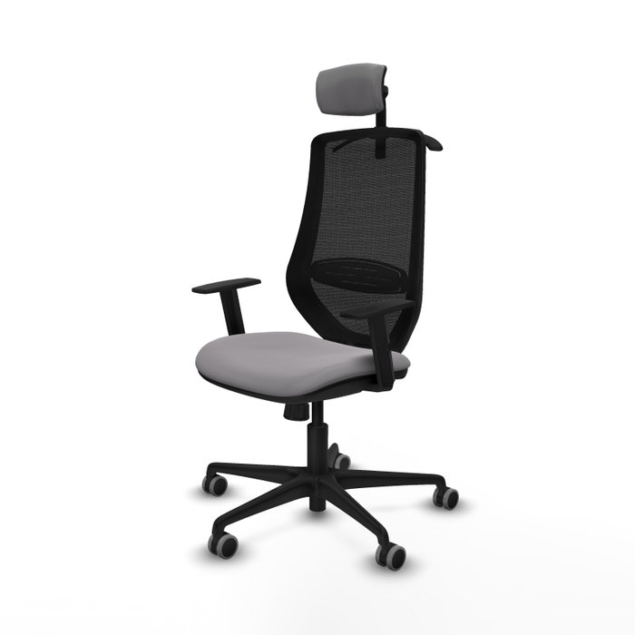 PIQUERAS Y CRESPO Silla de oficina Mardos con mecanismo Sincro, Gris y Negro
