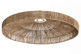 DKD Home Decor Pantalla Seagrass Metal 26x26x66 Natural