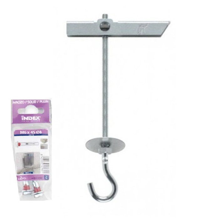INDEX Blíster Espárrago Basculante con Gancho Métrica M-5 INDEX Blíster Espárrago Basculante con Gancho Métrica M-5