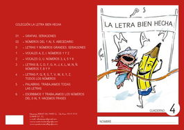 Cuaderno Rebost (Cas.) La Letra Bien Hecha Mayusculas Nº 4 (Set de 5)