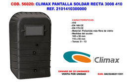 CLIMAX Pantalla de soldar recta 3008 410