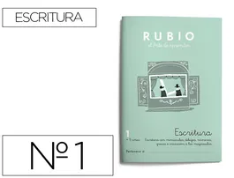 Rubio Cuaderno Caligrafía Nº 1 para Desarrollo de Destrezas Motrices en Lenguaje Escrito
