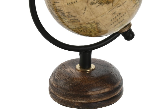 DKD Home Decor Globo Terraqueo Vintage Verde Beige 8 x 14 x 10 cm (3 Unidades)