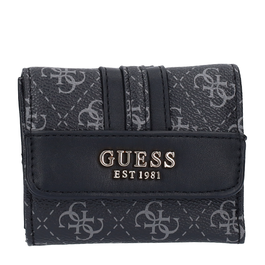 Guess, Cartera de tela, Tarjeta SLG, SWSG8405440, Negro, Para mujeres