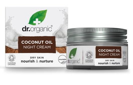 DR ORGANIC Crema de Noche Aceite de Coco Virgen de 50ml