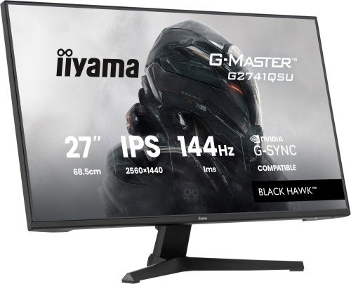 Iiyama G2741QSU-B1 - Monitor Gaming 27" WQHD (2560x1440), Panel IPS, 75 Hz, 1 ms, FreeSync, Modos Juego, Hub USB, Altavoces