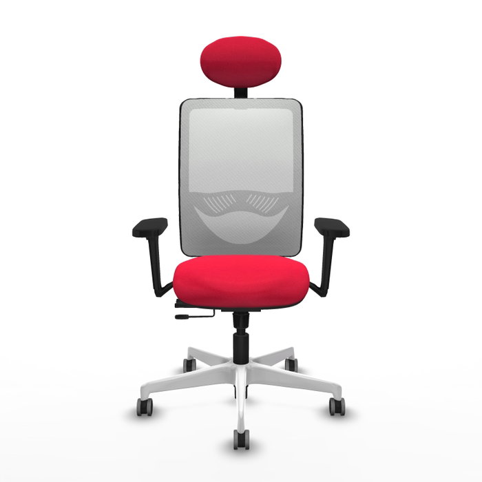 PIQUERAS Y CRESPO Silla de oficina Zulema con mecanismo Sincro/Traslack, Rojo y Blanco PIQUERAS Y CRESPO Silla de oficina Zulema con mecanismo Sincro/Traslack, Rojo y Blanco
