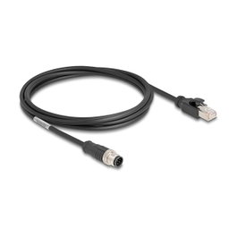 DeLOCK Cable M12 codificado A 8 pin a RJ45 2 m Negro