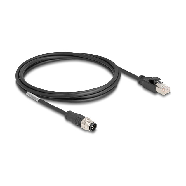 DeLOCK Cable Ethernet M12 codificado A 8 pines a RJ45 2 m Negro DeLOCK Cable Ethernet M12 codificado A 8 pines a RJ45 2 m Negro