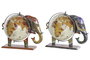 DKD Home Decor Mapamundi de Hierro con Detalles de Elefante