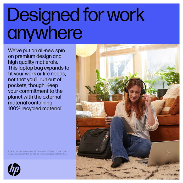 HP Renew Executive Bolsa para Portátil de 16.1 pulgadas, Negro