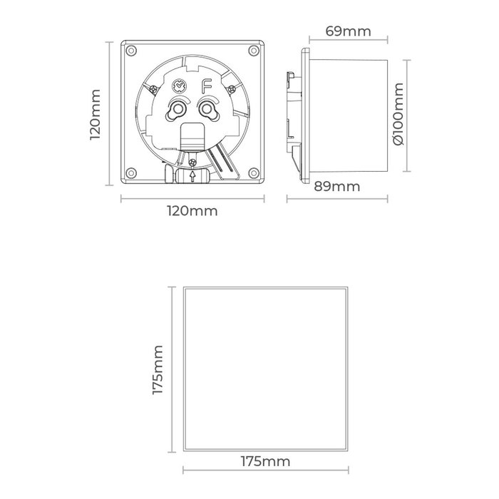Edm Extractor de aire con tapa blanca de 11W y ø10cm