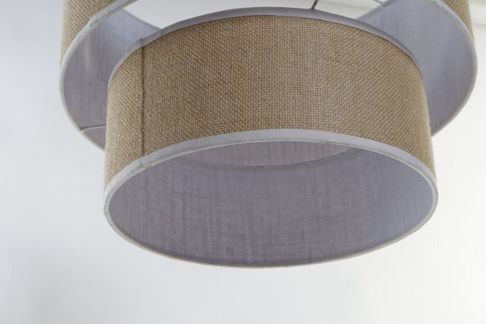 DKD Home Decor Lámpara de Techo Poliéster 40x40x32 Natural Marrón DKD Home Decor Lámpara de Techo Poliéster 40x40x32 Natural Marrón