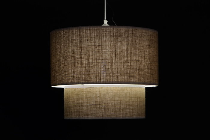 DKD Home Decor Lámpara de Techo Poliéster 40x40x32 Natural Marrón DKD Home Decor Lámpara de Techo Poliéster 40x40x32 Natural Marrón
