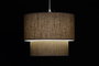 DKD Home Decor Lámpara de Techo Poliéster 40x40x32 Natural Marrón