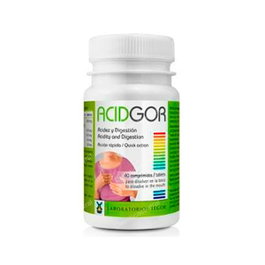 TEGOR Acidgor 40 Comp - Complemento Alimenticio para Protección Gástrica y Acidez, 40 Comprimidos, con Regaliz y Manzanilla