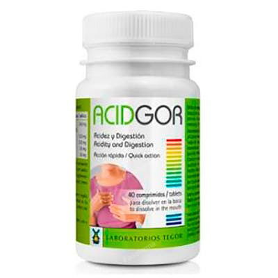 TEGOR Acidgor 40 Comp. Complemento alimenticio para la mucosa gástrica y acidez.