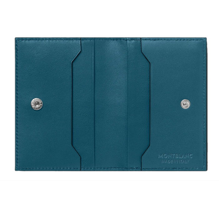 Montblanc MB131258 Tarjetero de Piel Turquesa