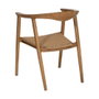 Ixia Silla Apilable de Teka en Madera Natural con Asiento de Malla