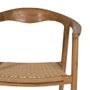 Ixia Silla Apilable de Teka en Madera Natural con Asiento de Malla
