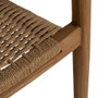Ixia Silla Apilable de Teka en Madera Natural con Asiento de Malla