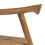 Ixia Silla Apilable de Teka en Madera Natural con Asiento de Malla