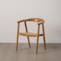 Ixia Silla Apilable de Teka en Madera Natural con Asiento de Malla