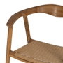 Ixia Silla Apilable de Teka en Madera Natural con Asiento de Malla