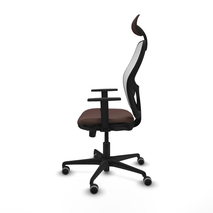 PIQUERAS Y CRESPO Silla de oficina Jorquera Marrón oscuro y Blanco