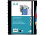 Liderpapel Carpeta A4 con 40 Fundas Intercambiables, 5 Separadores, Sobre, Goma y Portada Personalizable Negra