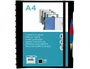 Liderpapel Carpeta A4 con 40 fundas intercambiables, 5 separadores y gomilla - Negro