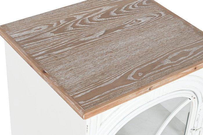Mesita De Noche Romantico DKD Home Decor Blanco Natural 40 x 56 x 45 cm
