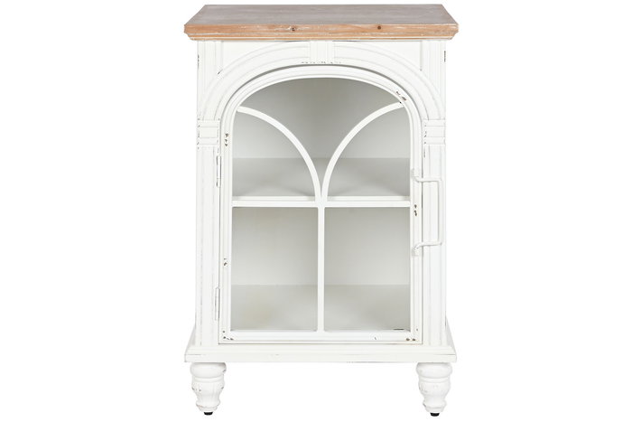 Mesita De Noche Romantico DKD Home Decor Blanco Natural 40 x 56 x 45 cm