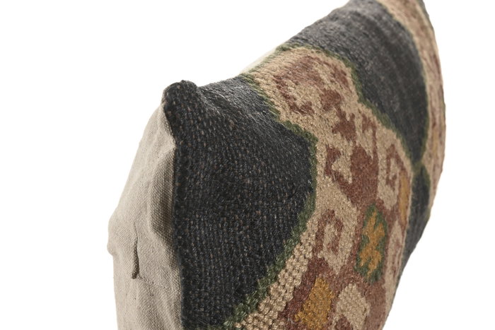 DKD Home Decor Cojín Kilim Lana y Yute Multicolor 30x85 cm