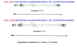 MATABI Alargadera Modelo K de 1,00 Metros