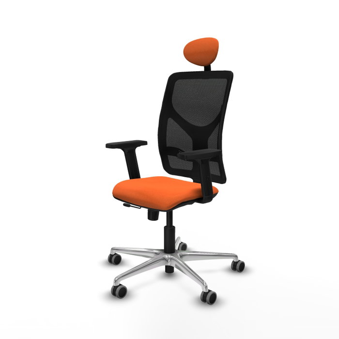 PIQUERAS Y CRESPO Silla de oficina Motilla Naranja con mecanismo Sincro/Traslack