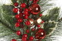 DKD Home Decor Rama de Acebo Rojo y Verde de Plástico y Poliéster 30x7x60 cm