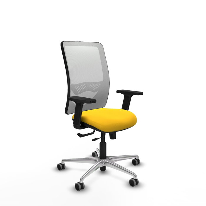 PIQUERAS Y CRESPO Silla de oficina Zulema con mecanismo Sincro/Traslack, Amarillo y Blanco PIQUERAS Y CRESPO Silla de oficina Zulema con mecanismo Sincro/Traslack, Amarillo y Blanco