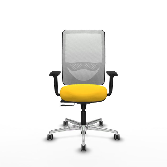 PIQUERAS Y CRESPO Silla de oficina Zulema con mecanismo Sincro/Traslack, Amarillo y Blanco PIQUERAS Y CRESPO Silla de oficina Zulema con mecanismo Sincro/Traslack, Amarillo y Blanco
