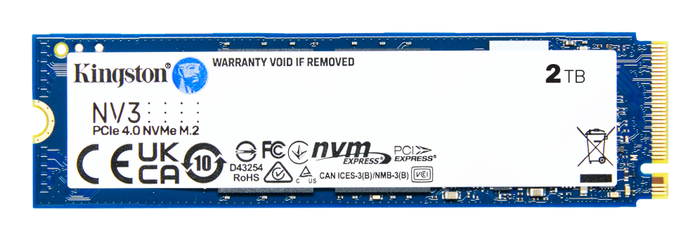 Kingston Technology NV3 SSD 2TB M.2 2280 PCIe 4.0 NVMe - 6000MB/s Lectura, 5000MB/s Escritura