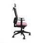 PIQUERAS Y CRESPO Silla de oficina Horna con mecanismo Sincro, Rosa y Gris
