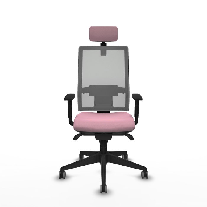 PIQUERAS Y CRESPO Silla de oficina Horna con mecanismo Sincro, Rosa y Gris PIQUERAS Y CRESPO Silla de oficina Horna con mecanismo Sincro, Rosa y Gris