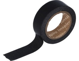 Innspiro Cinta Masking Tape Washi Negro 15mm x 10m Serie Lisos Básicos