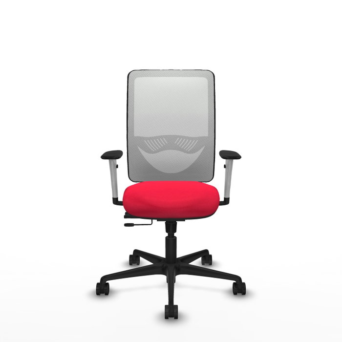 PIQUERAS Y CRESPO Silla de oficina Zulema con mecanismo Sincro/Traslack, Rojo y Blanco