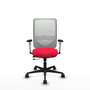 PIQUERAS Y CRESPO Silla de oficina Zulema con mecanismo Sincro/Traslack, Rojo y Blanco
