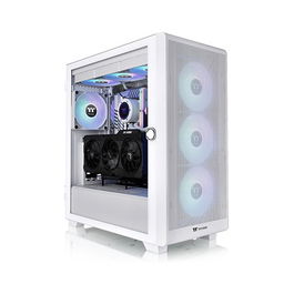Thermaltake S250 TG ARGB CA-1Y6-00M6WN-00 - Caja de PC ATX, Panel Lateral de Cristal Templado, iluminación ARGB, Color Blanco