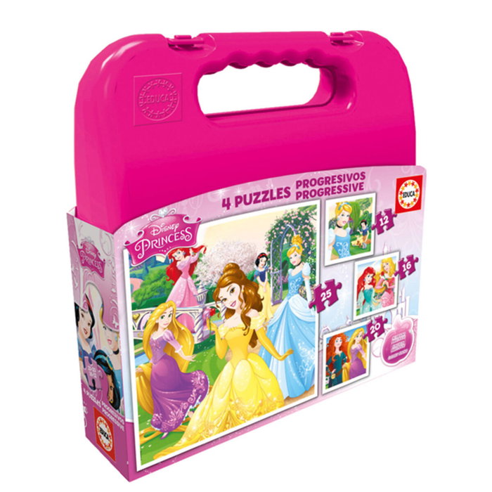 Educa Borrás Maleta Puzzles Progresivos Princesas Disney (12-16-20-25 piezas) Educa Borrás Maleta Puzzles Progresivos Princesas Disney (12-16-20-25 piezas)